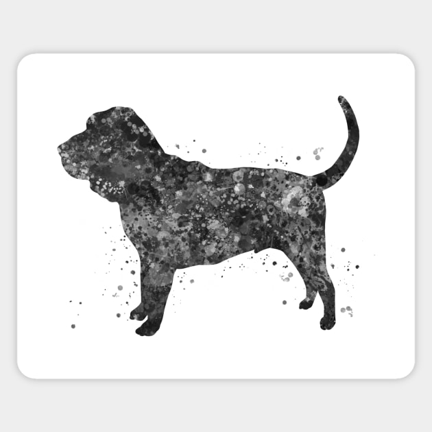 Bloodhound dog black and white Sticker by Yahya Art